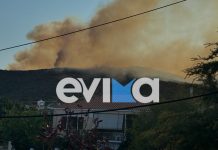 Σε εξέλιξη η μεγάλη πυρκαγιά στην Εύβοια: Παραμένουν ισχυρές πυροσβεστικές δυνάμεις, συνεχή μηνύματα από το 112