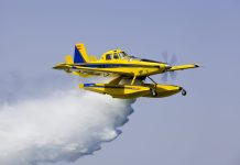 Αναγκαστική προσγείωση πυροσβεστικού αεροσκάφους κοντά στη λίμνη του Μαραθώνα