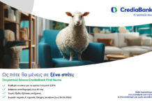 CrediaBank First Home: Στεγαστικό δάνειο με σταθερό προνομιακό επιτόκιο για τα πρώτα 2 έτη από 2,15%